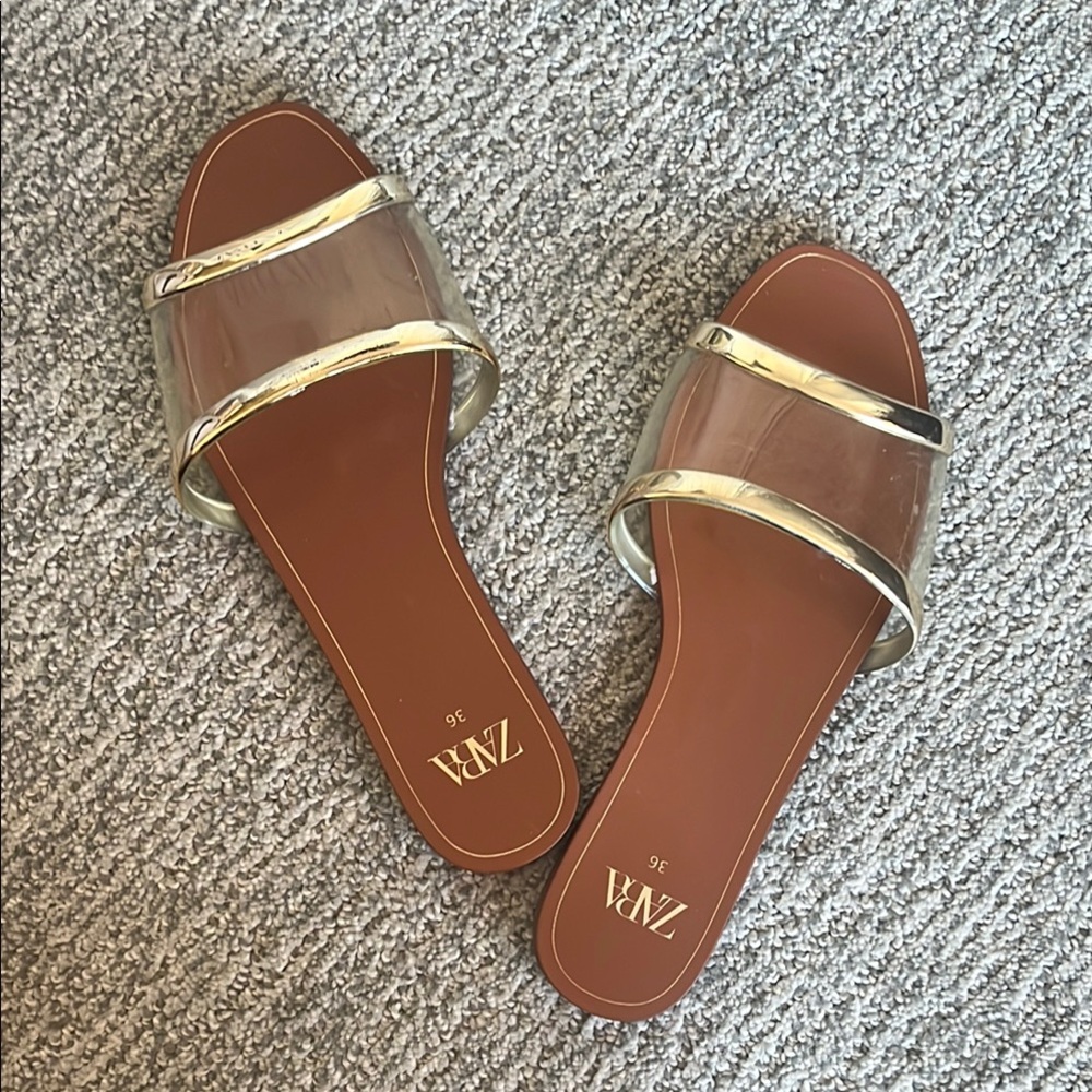 Zara Clear Strap Sandals